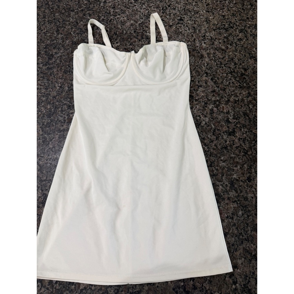 Nancy Ganz BodySlimmers White Underwire Shapewear Slip Dress 36D